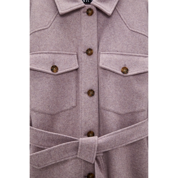 Zara belted shirt jacket - Picture 8 of 17